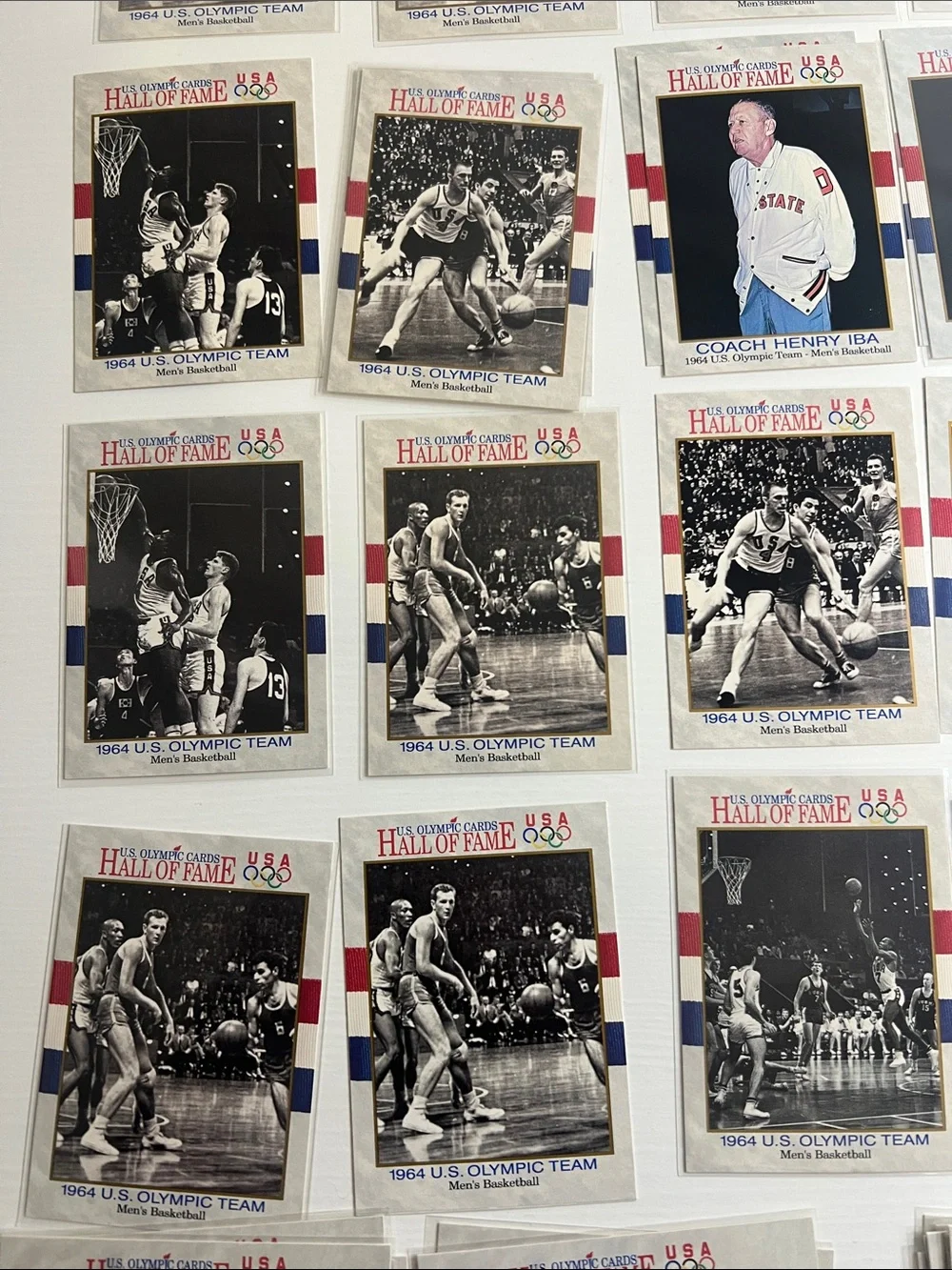 50+ Vintage US Olympics Basketball Hall of Fame Trading Cards